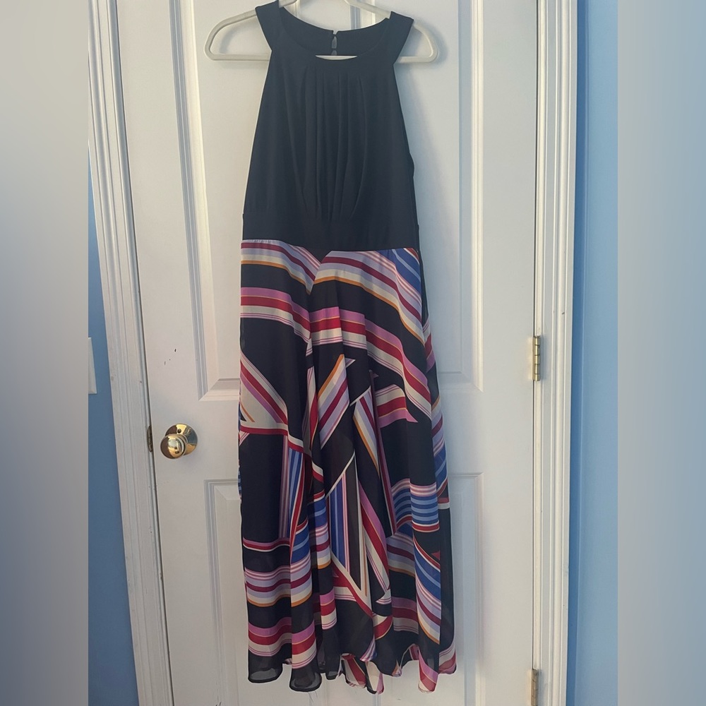 A navy blue/colorful maxi dress from Rox & Ali